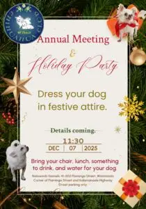 Annual Meeting & Holiday Party @ Nalowinds Kennels